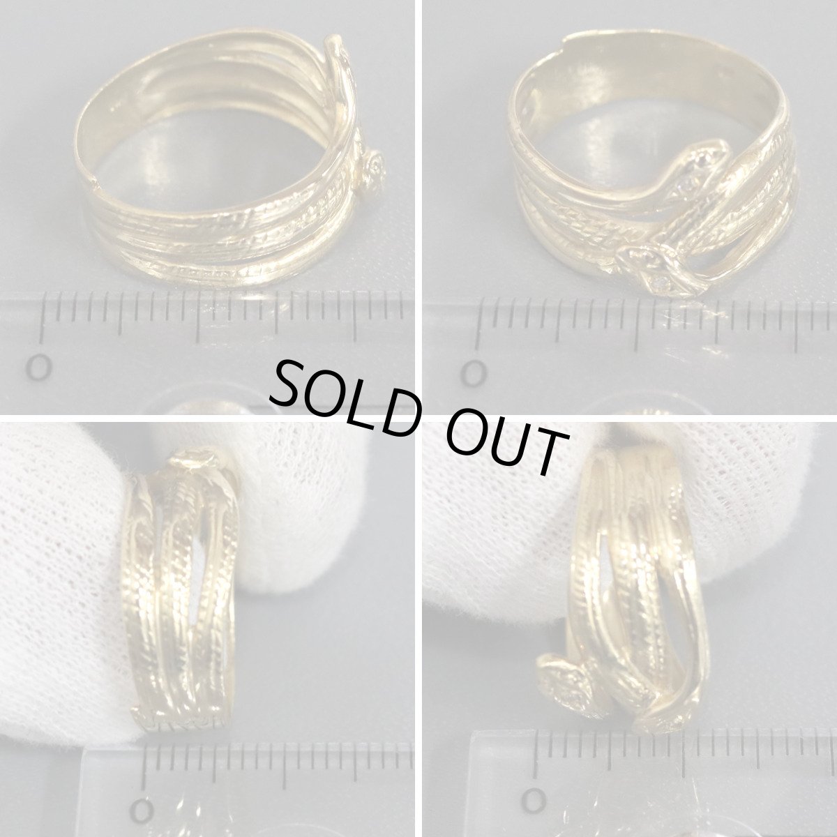 画像9: K18リング 蛇モチーフ 4.0g #12 (9)