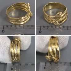 画像9: K18リング 蛇モチーフ 4.0g #12 (9)