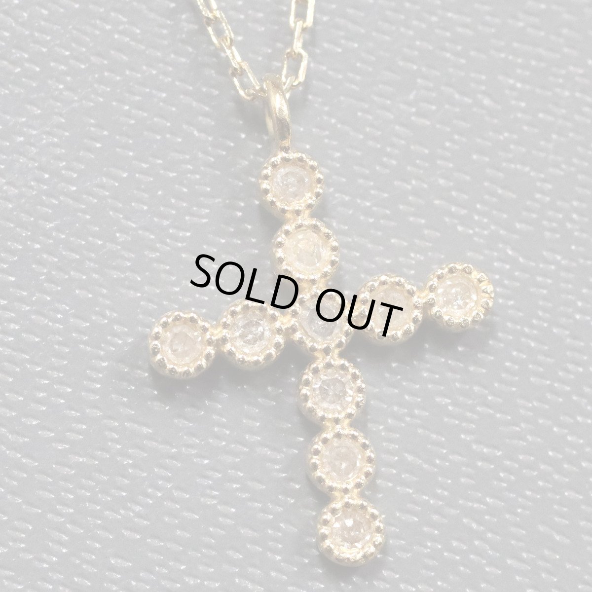 画像1: アガット K18ダイヤモンドネックレス クロスモチーフ 1.5g 45cm (1)