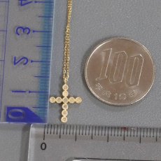 画像10: アガット K18ダイヤモンドネックレス クロスモチーフ 1.5g 45cm (10)