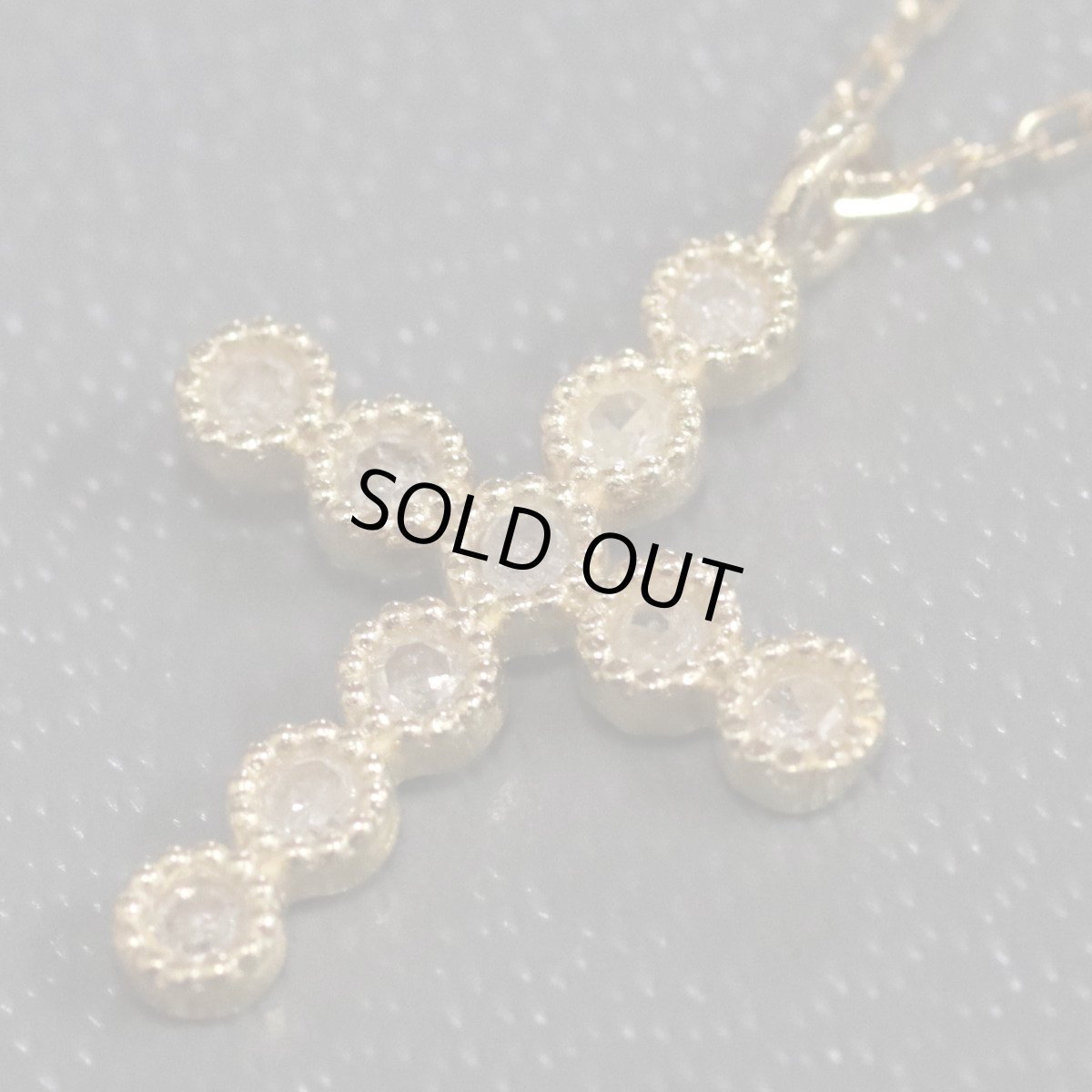 画像2: アガット K18ダイヤモンドネックレス クロスモチーフ 1.5g 45cm (2)