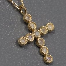 画像3: アガット K18ダイヤモンドネックレス クロスモチーフ 1.5g 45cm (3)