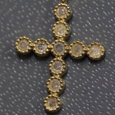 画像4: アガット K18ダイヤモンドネックレス クロスモチーフ 1.5g 45cm (4)