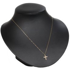 画像6: アガット K18ダイヤモンドネックレス クロスモチーフ 1.5g 45cm (6)