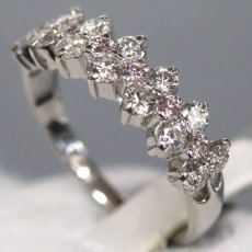 画像2: Pt900ダイヤモンド/ピンクダイヤモンドリング D0.645 ピンクD0.101 3.3g #10 ソーティング (2)