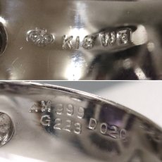 画像7: K18WG アメジスト ガーネット ダイヤモンド リング AM9.99 G2.23 D0.20 12.1g #11 (7)