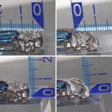 画像6: K18WGブルートパーズダイヤモンドペンダントトップ BT8.04 D0.64 D0.51 8.8g (6)