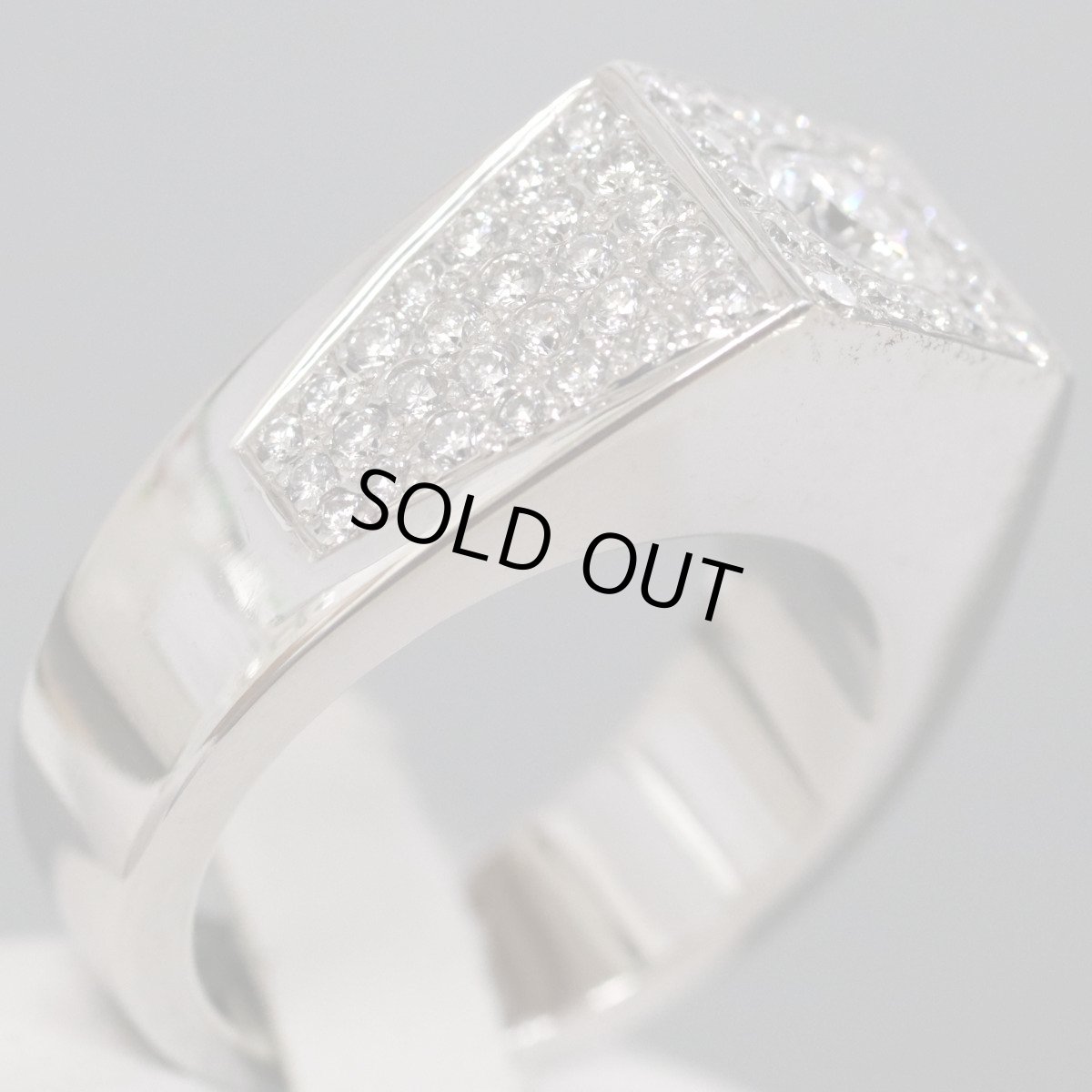 画像3: 750ダイヤモンドリング D0.25 D0.67 9.8g #12 ホワイトゴールド WG 12号 (3)