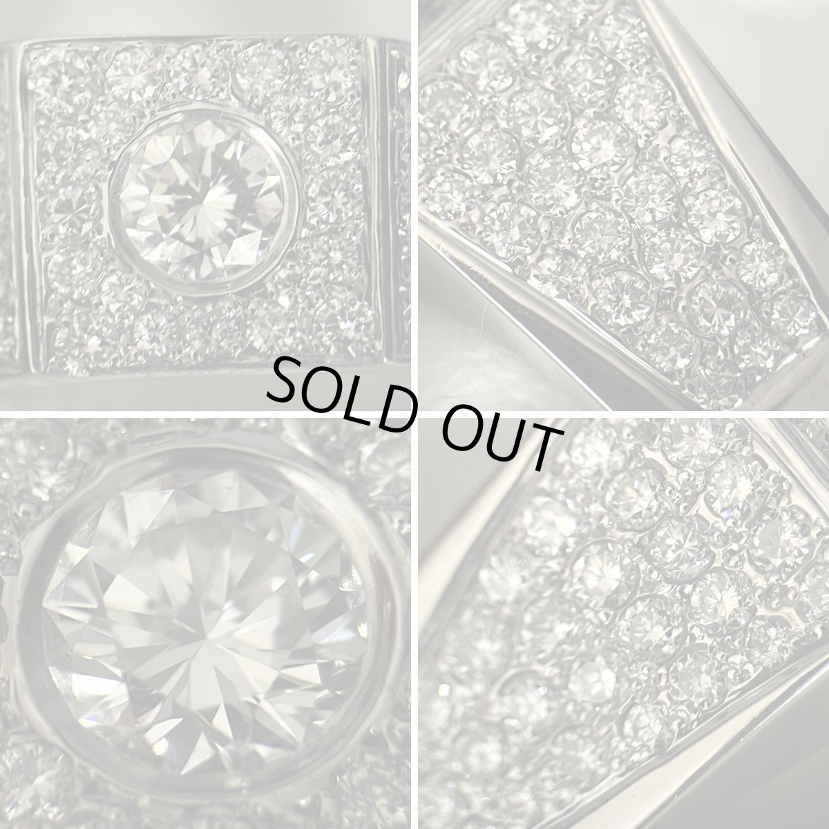 画像5: 750ダイヤモンドリング D0.25 D0.67 9.8g #12 ホワイトゴールド WG 12号 (5)