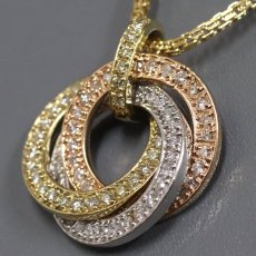 画像3: K18YG/PG/Pt900ダイヤモンドペンダント D1.50 18.9g 44cm (3)