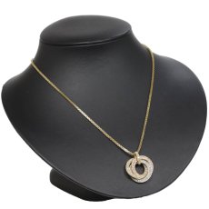 画像6: K18YG/PG/Pt900ダイヤモンドペンダント D1.50 18.9g 44cm (6)