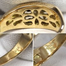 画像7: K18/Pt900ルビーダイヤモンドリング 0.08 7.6g #16 (7)