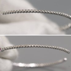 画像4: K18WGピンクサファイアダイヤモンドバングル PS0.218 D0.11 3.9g 14-16.5cm (4)