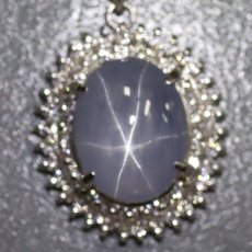 画像4: Pt850/900スターサファイアダイヤモンドペンダント S6.96 D0.48 10.6g 47cm (4)