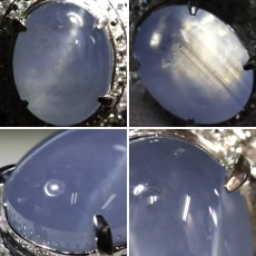 画像5: Pt850/900スターサファイアダイヤモンドペンダント S6.96 D0.48 10.6g 47cm (5)