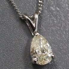 画像1: Pt850ダイヤモンドペンダント D1.15 4.2g 40cm ソーティング (1)