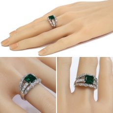 画像9: Pt900エメラルドダイヤモンドリング E2.06 D1.78 11.0g #14 GIA鑑定書 (9)