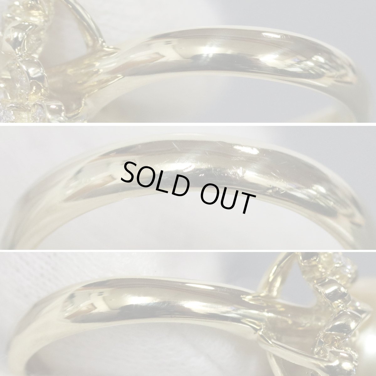 画像7: K18ゴールデンパールダイヤモンドリング D0.33 パール12.2mm 11.5g #13 (7)