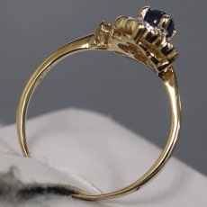 画像5: K18サファイアダイヤモンドリング フラワーモチーフ S0.45 D0.19 1.9g #11 (5)