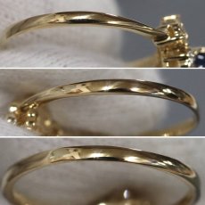 画像6: K18サファイアダイヤモンドリング フラワーモチーフ S0.45 D0.19 1.9g #11 (6)