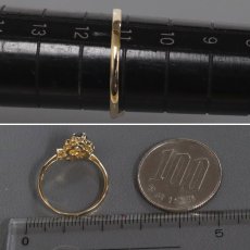 画像8: K18サファイアダイヤモンドリング フラワーモチーフ S0.45 D0.19 1.9g #11 (8)