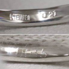 画像7: K18WGエメラルドダイヤモンドリング E0.21 D0.15 1.7g #13 (7)