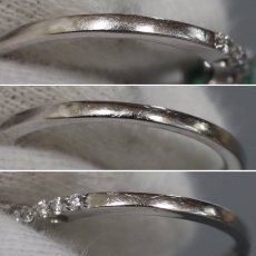 画像6: K18WGエメラルドダイヤモンドリング E0.35 D0.23 2.2g #10 (6)