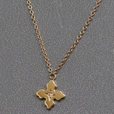 画像2: スタージュエリー K18ダイヤモンドネックレス クロスモチーフ D0.006 1.5g 39cm (2)