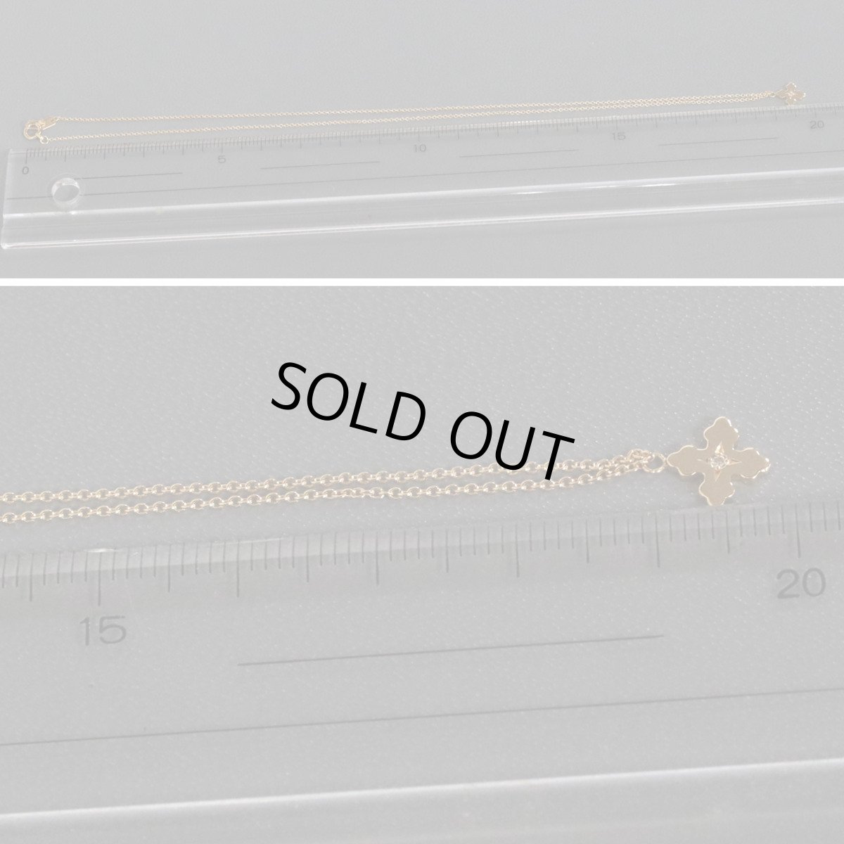 画像8: スタージュエリー K18ダイヤモンドネックレス クロスモチーフ D0.006 1.5g 39cm (8)