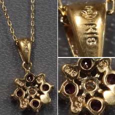 画像4: タサキ K18ルビーダイヤモンドペンダント D0.06 2.5g 40cm (4)