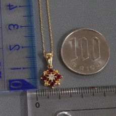 画像9: タサキ K18ルビーダイヤモンドペンダント D0.06 2.5g 40cm (9)