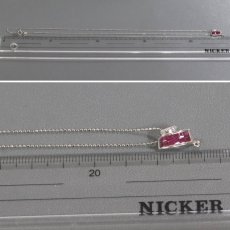 画像8: K18WGルビーダイヤモンドネックレス R0.70 D0.22 3.4g AJ付45cm (8)