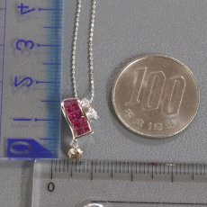 画像9: K18WGルビーダイヤモンドネックレス R0.70 D0.22 3.4g AJ付45cm (9)