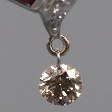 画像4: K18WG/Pt900ルビーダイヤモンドピアス R0.42×2 D0.17×2 3.2g (4)
