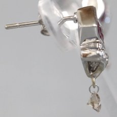 画像5: K18WG/Pt900ルビーダイヤモンドピアス R0.42×2 D0.17×2 3.2g (5)