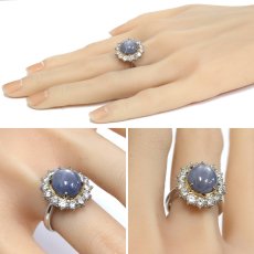 画像10: Pt900/K18スターサファイアダイヤモンドリング S12.90 D1.69 13.0g #15 (10)