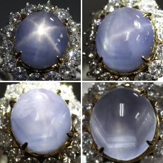 画像5: Pt900/K18スターサファイアダイヤモンドリング S12.90 D1.69 13.0g #15 (5)