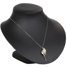 画像6: 若林佐代子 K18WGオパールダイヤモンドタンザナイトペンダント O3.13 D0.10 6.1g AJ付44cm 保証書 (6)