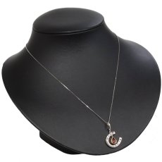 画像7: K18WG/YGパパラチアサファイアダイヤモンドペンダントトップ 馬蹄モチーフ PS0.75 D0.12 4.3g 鑑別書 (7)