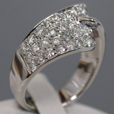 画像2: K18WGダイヤモンドリング D0.67 7.1g #11.5 (2)