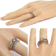 画像10: ポンテヴェキオ K18WG/PGダイヤモンドリング フラワーモチーフ D0.90 8.9g #11 (10)