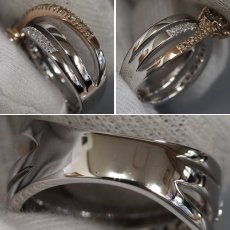 画像6: ポンテヴェキオ K18WG/PGダイヤモンドリング フラワーモチーフ D0.90 8.9g #11 (6)