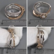 画像9: ポンテヴェキオ K18WG/PGダイヤモンドリング フラワーモチーフ D0.90 8.9g #11 (9)