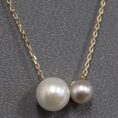 画像1: ヨンドシー K18パールネックレス 1.7g 40cm (1)