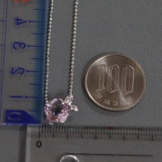 画像10: タサキ K18WGアメジストダイヤモンドネックレス フラワーモチーフ D0.02 4.1g 39cm (10)