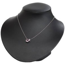 画像6: タサキ K18WGアメジストダイヤモンドネックレス フラワーモチーフ D0.02 4.1g 39cm (6)