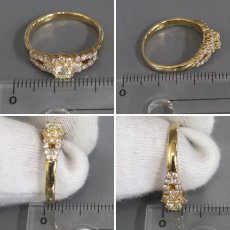 画像9: K18ダイヤモンドリング D0.30 D0.40 3.7g #15 (9)