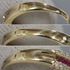 画像6: K18ルビーダイヤモンドリング R0.65 D0.60 4.6g #13 鑑別カード (6)