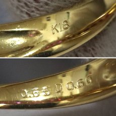 画像7: K18ルビーダイヤモンドリング R0.65 D0.60 4.6g #13 鑑別カード (7)