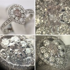 画像4: Pt900ピンクダイヤモンド/ダイヤモンドリング PD0.197 D0.48 4.2g #12 ソーティング (4)